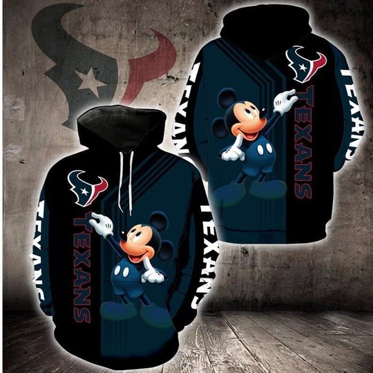 Disney Mickey Houston Texans 17 Gift For Fan 3D Hoodie