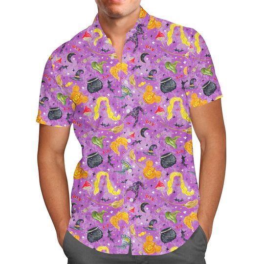 Hocus Pocus Mouse Ears - Theme Park Inspired Disney Hawaiian Shirt