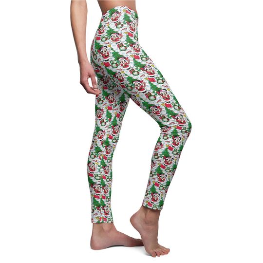 Santa Minnie Mouse - Women's Full Length Leggings