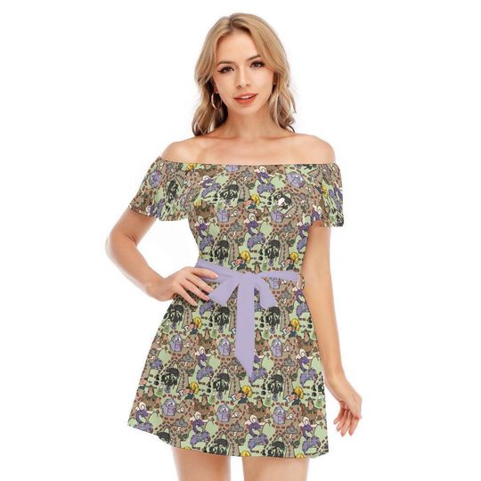 The Emperor's New Groove Inspired - Disney Inspired Summer Off-shoulder Ruffle Dress, Mother's Day Gift