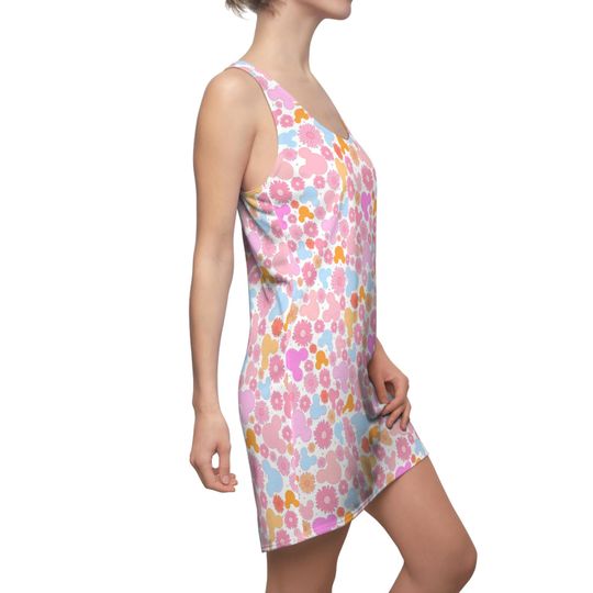 Floral Hippie Mouse - Women's Racerback Dress (Made in USA)