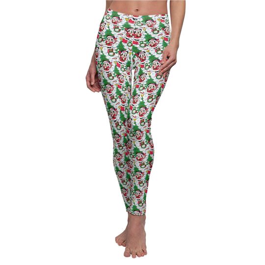 Santa Minnie Mouse - Women's Full Length Leggings