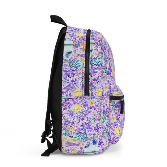 Bright Tropical Princess - Rapunzel - Backpack with Multiple Pockets