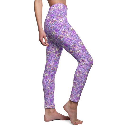 Fairytale Florals - Rapunzel Inspired - Women's Full Length Leggings