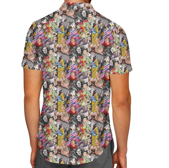 Mulan Sketched Disney Hawaiin T Shirt