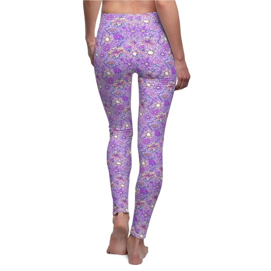 Fairytale Florals - Rapunzel Inspired - Women's Full Length Leggings
