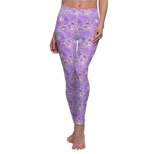 Fairytale Florals - Rapunzel Inspired - Women's Full Length Leggings