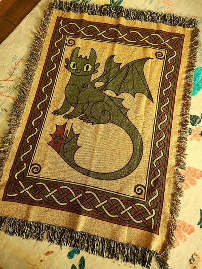 How to Train Your Dragon Toothless Tapestry Woven Blanket
