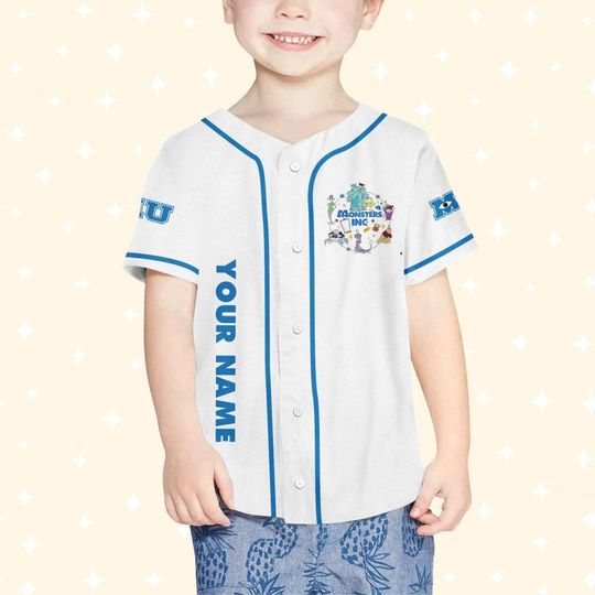Personalize Monsters Inc Retro Monsters University Characters Squad, Baseball Jersey
