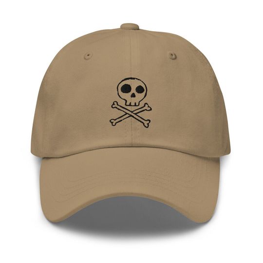 Skull crossbones baseball caps for women's embroidered baseball