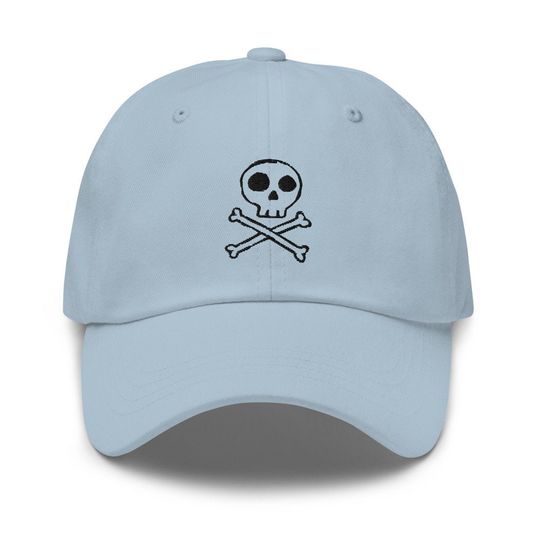 Skull crossbones baseball caps for women's embroidered baseball