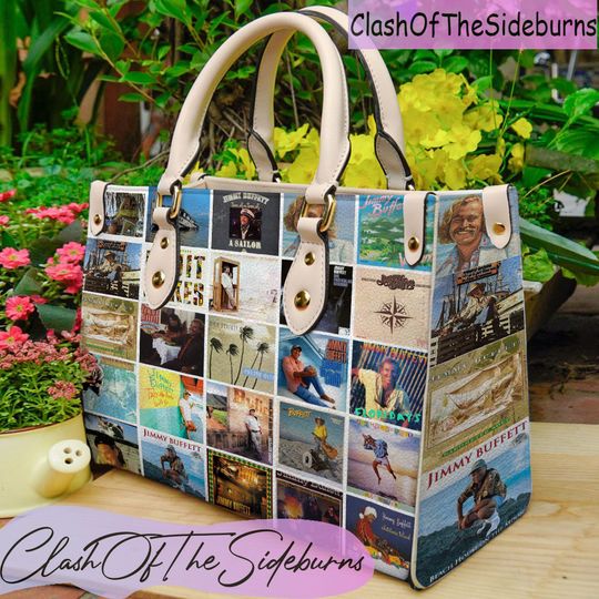 Jimmy Buffett Leather Bag, Jimmy Buffett Handbag
