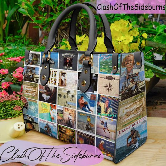 Jimmy Buffett Leather Bag, Jimmy Buffett Handbag