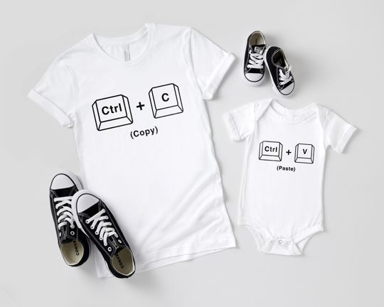 Copy Paste Shirt Set - Father and Baby Matching Shirts