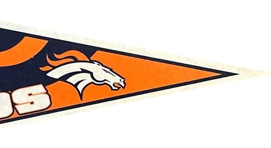 Vintage 1990s Denver Broncos Football Pennant