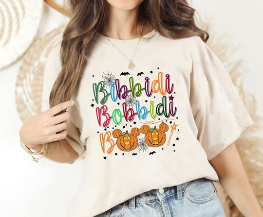Bibbidi Bobbidi Boo Halloween Shirt, Disney Princess Halloween tshirts