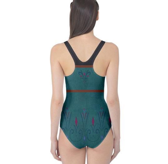 Elsa Coronation   Inspired One Piece Swimsuit
