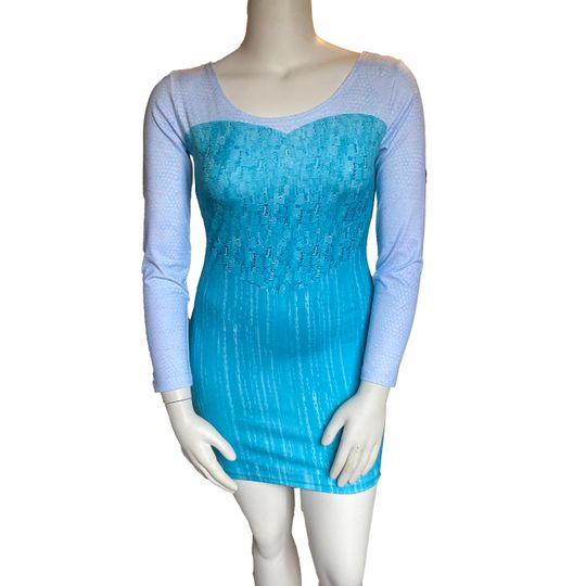 Elsa   Inspired Long Sleeve Bodycon Dress