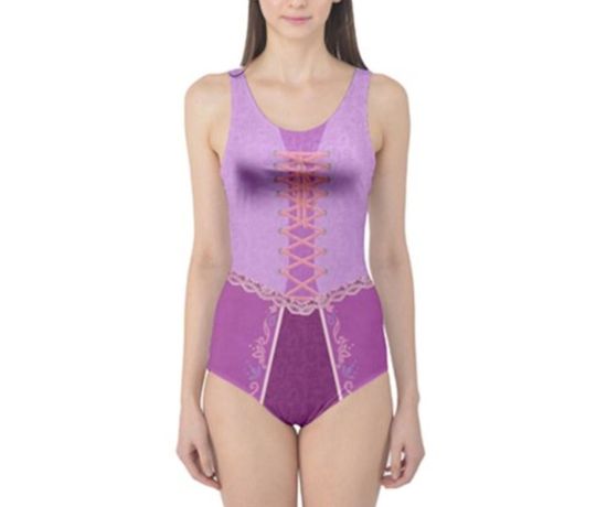 Rapunzel Inspired One Piece Swimsuit