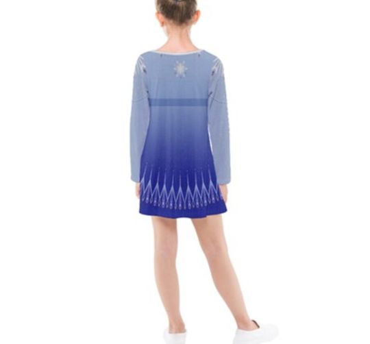 Elsa     Inspired Long Sleeve Dress