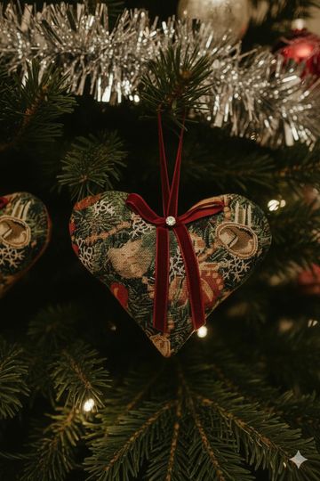 Vintage Green Floral Christmas Stocking: Embroidered Velvet Keepsake