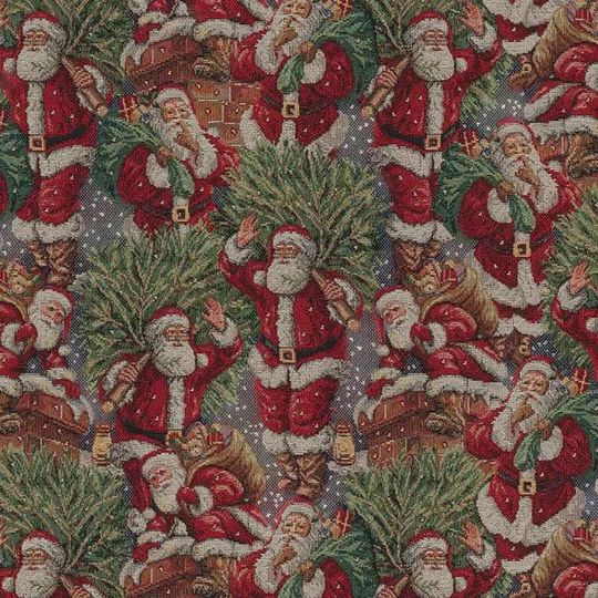 Handmade Santa Gift Bag | Reusable Upholstery Fabric Christmas Sack