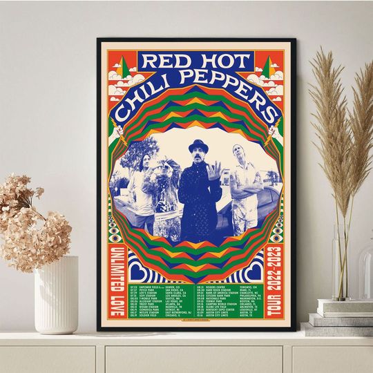 Red Hot Chili Peppers Poster, Love Tour 2023 Poster