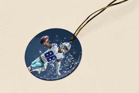 CeeDee Lamb Star Player - Dallas Ball Fans Christmas Ceramic Ornament Xmas Gift