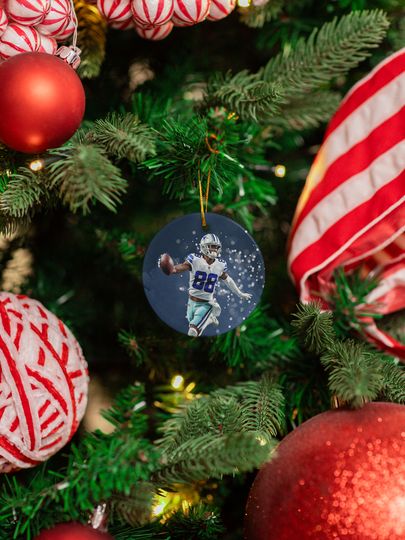 CeeDee Lamb Star Player - Dallas Ball Fans Christmas Ceramic Ornament Xmas Gift