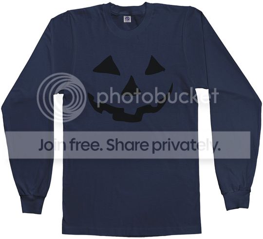 Threadrock Men's Halloween Pumpkin Face Long Sleeve T-shirt