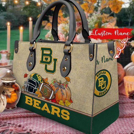 Baylor Bears Autumn Women Leather Hand Bag