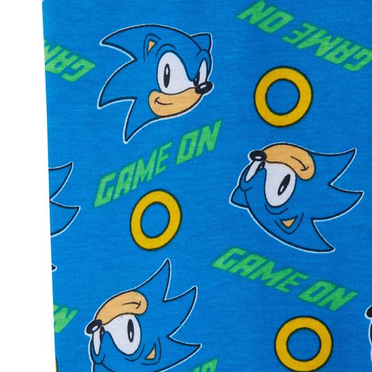 Boys Sonic The Hedgehog Pyjamas Set Short Sleeve T-Shirt and Lounge Pants