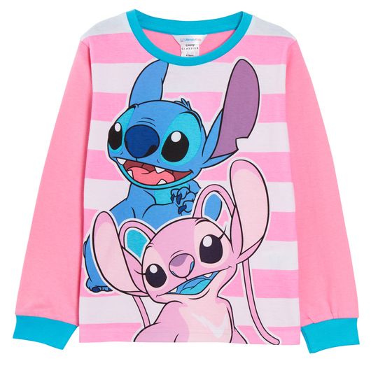 Girls Lilo & Stitch Pajama Set with Full-Length Pants and T-Shirt