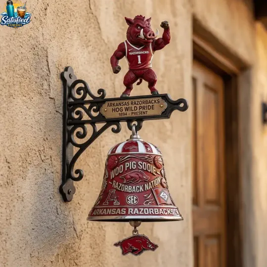 Arkansas Razorbacks Woo Pig Sooie Razorback Nation Wall Bell