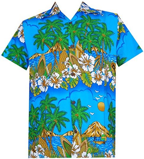 Hawaiian Shirts Mens Floral Scenic Beach Aloha Party Camp