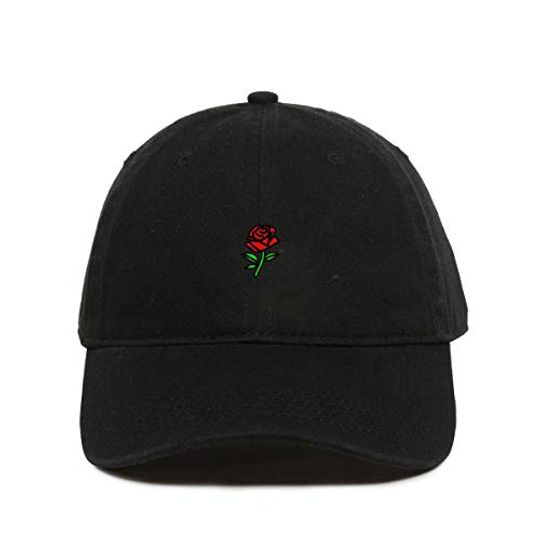 Rose Baseball Cap Embroidered Adjustable Dad Hat