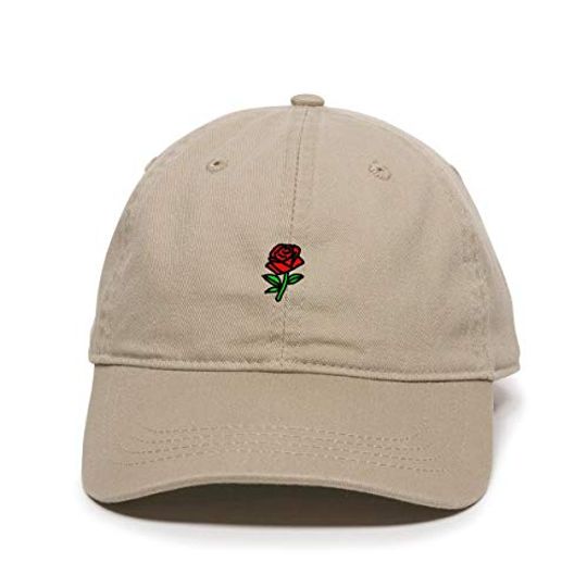 Rose Baseball Cap Embroidered Adjustable Dad Hat