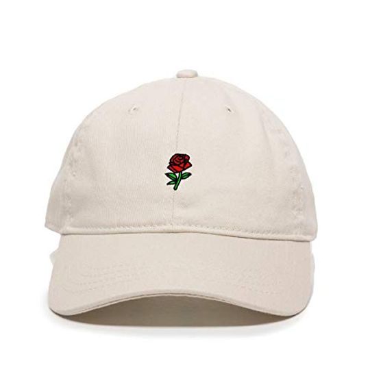 Rose Baseball Cap Embroidered Adjustable Dad Hat