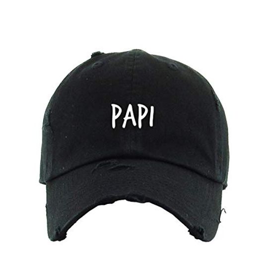 Papi Vintage Baseball Cap Embroidered Adjustable Distressed Dad Hat