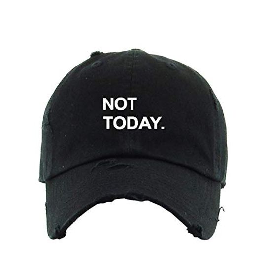 Not Today Vintage Baseball Cap Embroidered Adjustable Distressed Dad Hat