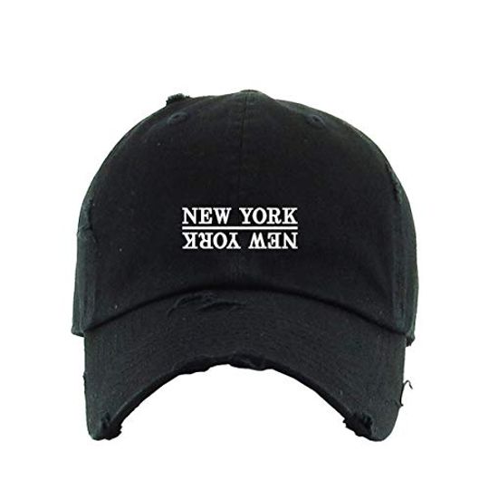 New York Vintage Baseball Cap Embroidered Adjustable Distressed Dad Hat