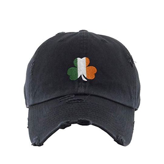 Irish Shamrock Vintage Baseball Cap Embroidered Adjustable Distressed Dad Hat