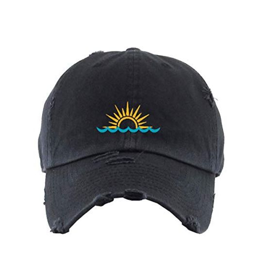 Sunset Vintage Baseball Cap Embroidered Adjustable Distressed Dad Hat