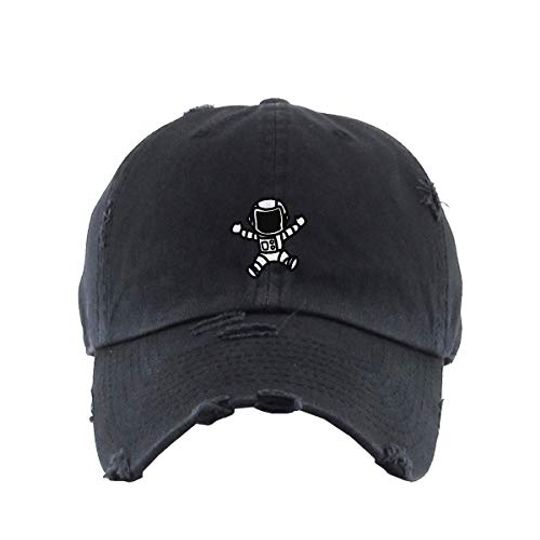 Astronaut Vintage Baseball Cap Embroidered Adjustable Distressed Dad Hat