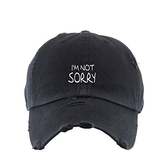 I'm Not Sorry Vintage Baseball Cap Embroidered Adjustable Distressed Dad Hat