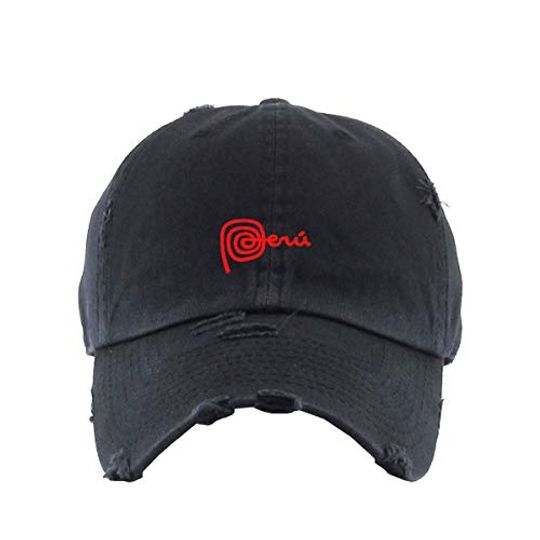 Peru Vintage Baseball Cap Embroidered Adjustable Distressed Dad Hat