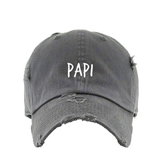 Papi Vintage Baseball Cap Embroidered Adjustable Distressed Dad Hat
