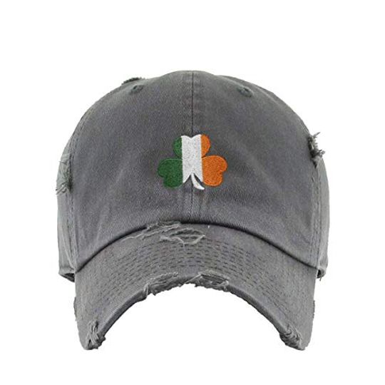 Irish Shamrock Vintage Baseball Cap Embroidered Adjustable Distressed Dad Hat