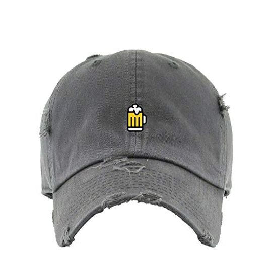 Beer Vintage Baseball Cap Embroidered Adjustable Distressed Dad Hat