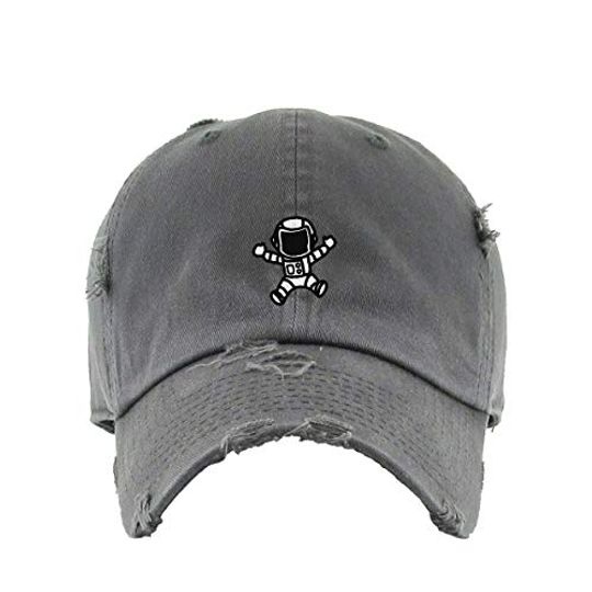 Astronaut Vintage Baseball Cap Embroidered Adjustable Distressed Dad Hat